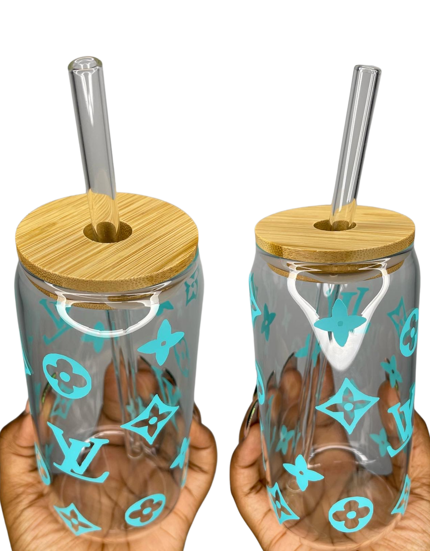 TIFFANY BLUE 2pc LUXE GLASS
