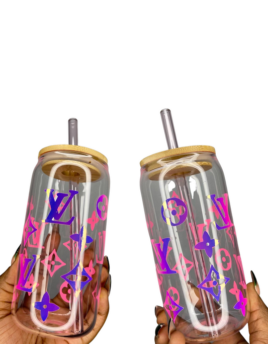 HOLOGRAPHIC PINK 2pc LUXE GLASS